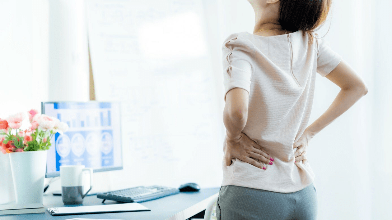 Lumbar osteochondrosis with lower back pain and discomfort