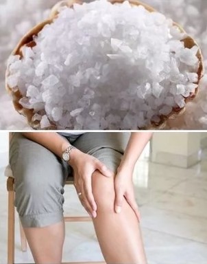 Salt in the treatment of the knee